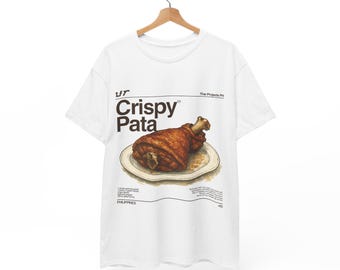 Filipinas, Regalo de Navidad, Camisetas con gráficos, Camiseta Crispy Pata: Camiseta unisex de comida filipina