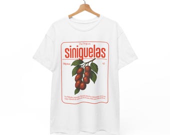 Filipinas, regalo de Navidad, camiseta de comida, camiseta filipina. Camiseta de frutas Siniguelas: camiseta de comida filipina.