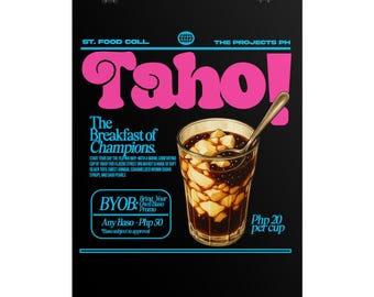 Taho Vintage Drink Poster Rolled Posters | Retro Filipino Street Food Art