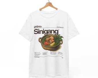 Filipinas, Regalo de Navidad, Camisetas con gráficos, Camiseta de algodón grueso Sinigang - Camiseta filipina gourmet