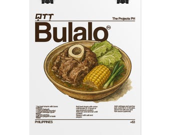 Bulalo Illustration Rolled Poster | Filipino Soup Art Print