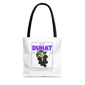 Torba z ilustracją owoców Duhat | Botaniczny wzór śliwki Java