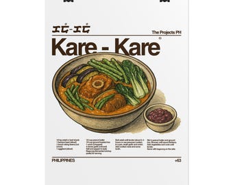 Kare-Kare Illustration Rolled Poster | Filipino Cuisine Art, Food Print