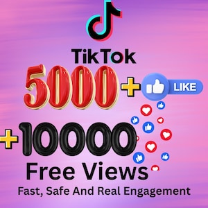 5 000 mentions J&#39;aime TikTok + 10 000 vues, accélération de la croissance organique | J&#39;aime et vues sur TikTok | Livraison rapide et sûre