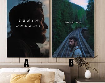Train Dreams (2025) Filmposter,Rahmenlose Leinwand Poster,Vintage Poster,Dekoration, Raumdekoration, Weihnachtsgeschenke,