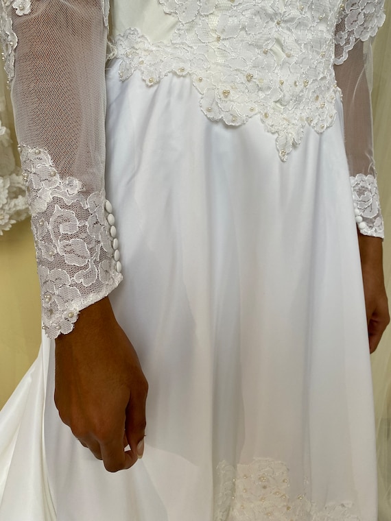 Monica Wedding Dress; 1980's Vintage Prairie Wedding Dress Monica Wedding Dress; 1980's Vintage Prairie Wedding Dress
