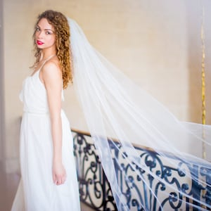 Chapel Length Wedding Veil Handmade Wedding Veil