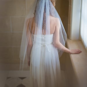 Fingertip Length Wedding Veil Handmade Wedding Veil
