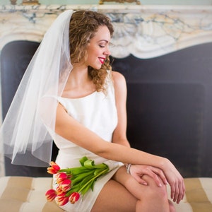 Elbow Length Wedding Veil Handmade Wedding Veil