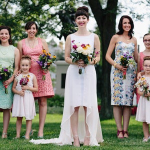 Mindy: Chiffon High-Low Over Skirt for Wedding Dress