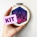 kdgratz reviewed Nat 20 D20 DnD Critical Roll Dice Gradient Colors Ombré Complete Counted Cross Stitch Kit | Purple, Pink, Royal Blue | Ready to Ship