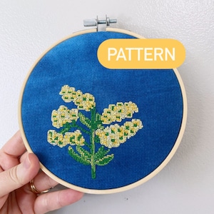 Goldrute Blume Kentucky State Blume Kreuzstich Muster Sofort Download | Lustiges DIY-Projekt | PDF Anleitung