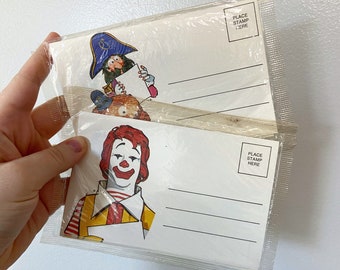 Vintage 1974 McDonaldland Stationary Sets | Ronald McDonald, Officer Big Mac, Captain Crook | Unopened Complete Collectible | Ready to Ship