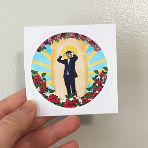 Heiliger Pedro Pascal Silly Kiss-Cut Vinyl Sticker | 3x3 Zoll | Glänzendes Finish