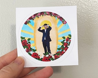 Holy Pedro Pascal Silly Kiss-Cut Vinyl Sticker | 3x3 inches | Glossy Finish