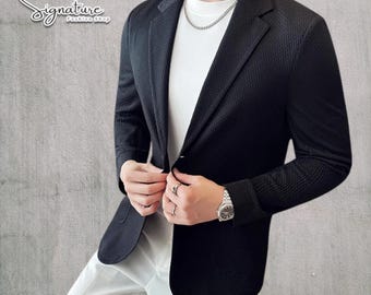 Lightweight Casual Blazer | Summer Suit Jacket | Modern Smart Outfit | Versatile Streetwear Style