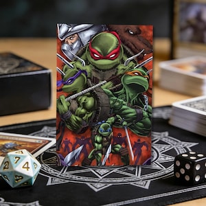 Fundas para cartas de TMNT MTG, fundas mate para cartas, accesorio para juegos de cartas coleccionables, regalo para jugadores.