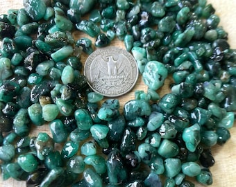 Natural Emerald Polished Rough-Size-8/10 MM-Untreated Gemstone Raw Genuine Emerald Raw, Mineral Specimen, May Birthstone