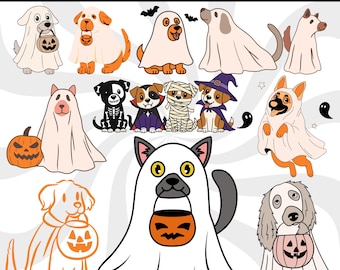 Сute Ghost Dog Svg, Halloween Dog Svg, Halloween Ghost Svg, Cute Ghost Svg, Halloween Svg Bundle, Dog Svg Bundle, Ghost Svg, Halloween Svg