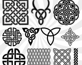 Celtic Knot Vector Bundle, Nordic Mandala Silhouette (Digital Download)