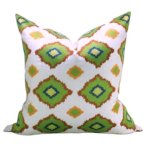 Pillow cover, Sikar Embroidery Citrus, woven geometric, Spark Modern pillow image 1