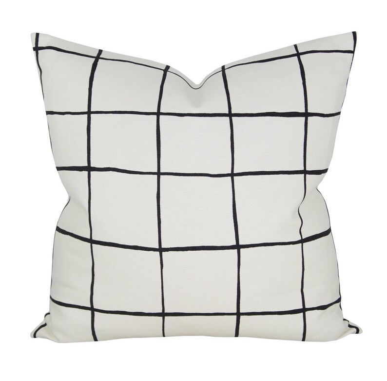Coquette AlabasterBlack stripe Spark Modern pillow Pillow cover