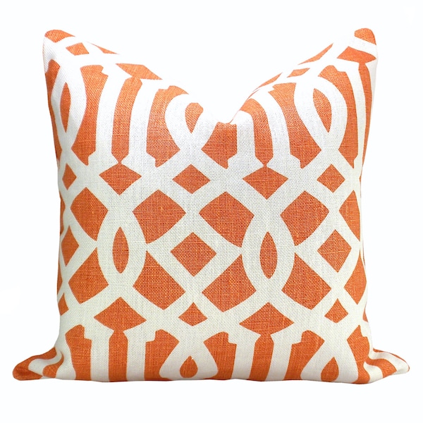 Imperial Trellis pillow cover in Mandarin