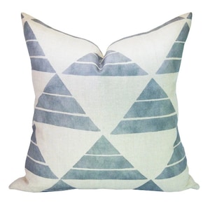 READY TO SHIP, Pillow cover, Uyo Ice Blue, geometric, Spark Modern pillow image 1