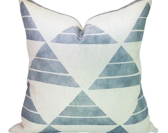 READY TO SHIP, Pillow cover, Uyo Ice Blue, geometric, Spark Modern pillow