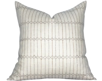 Pillow cover, Twist Tan, neutral stripe, Spark Modern pillow