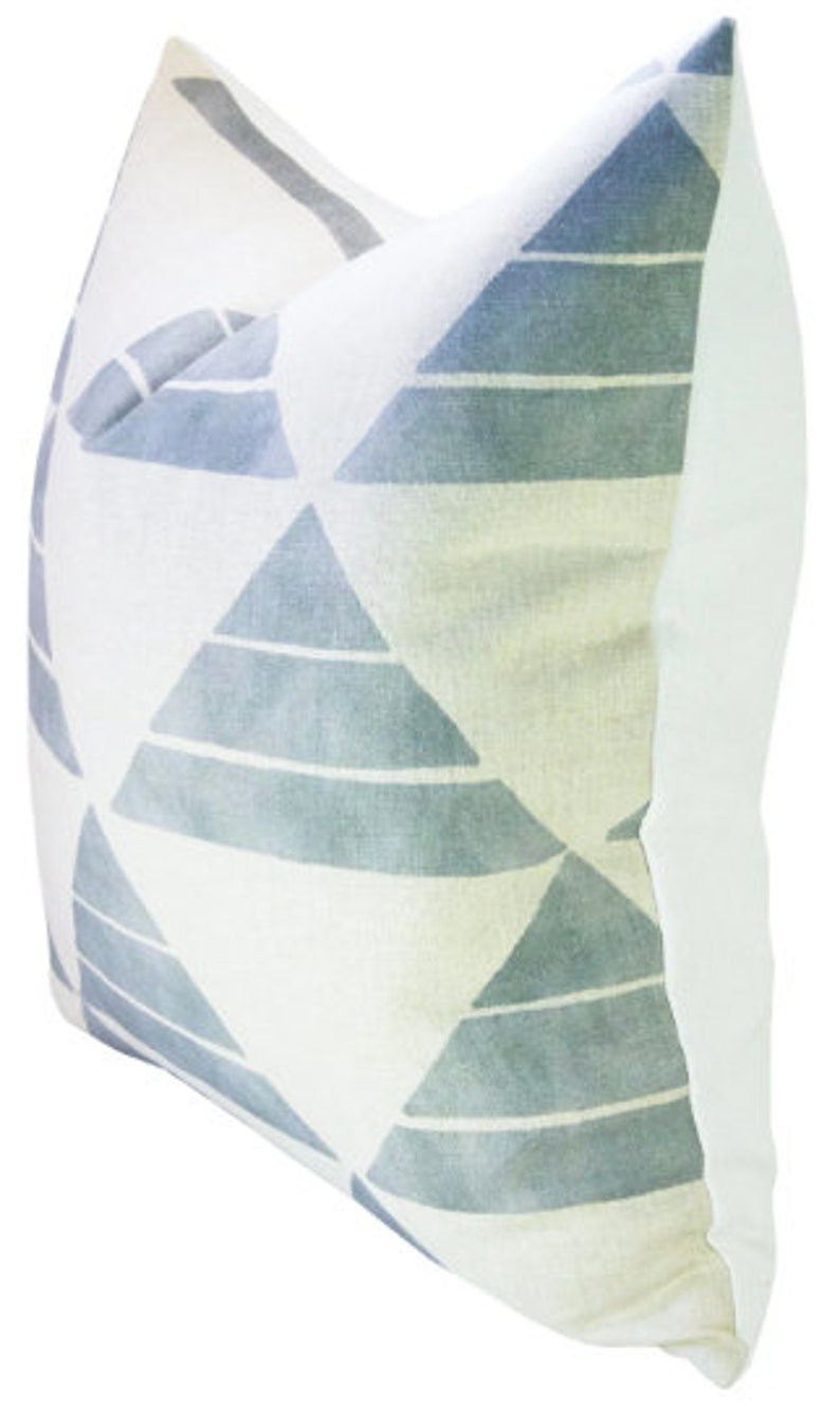 READY TO SHIP, Pillow cover, Uyo Ice Blue, geometric, Spark Modern pillow image 3