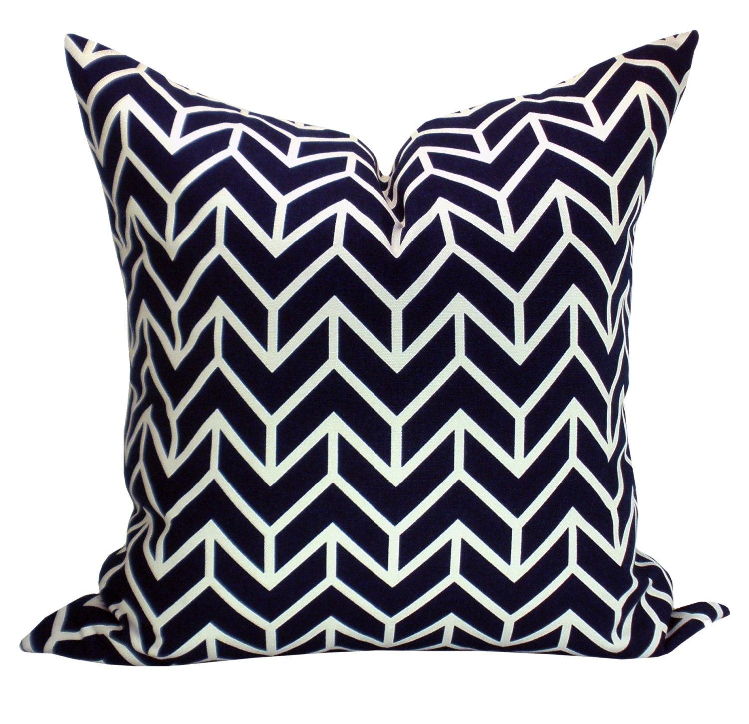 Chevron Print pillow cover in Navy Etsy