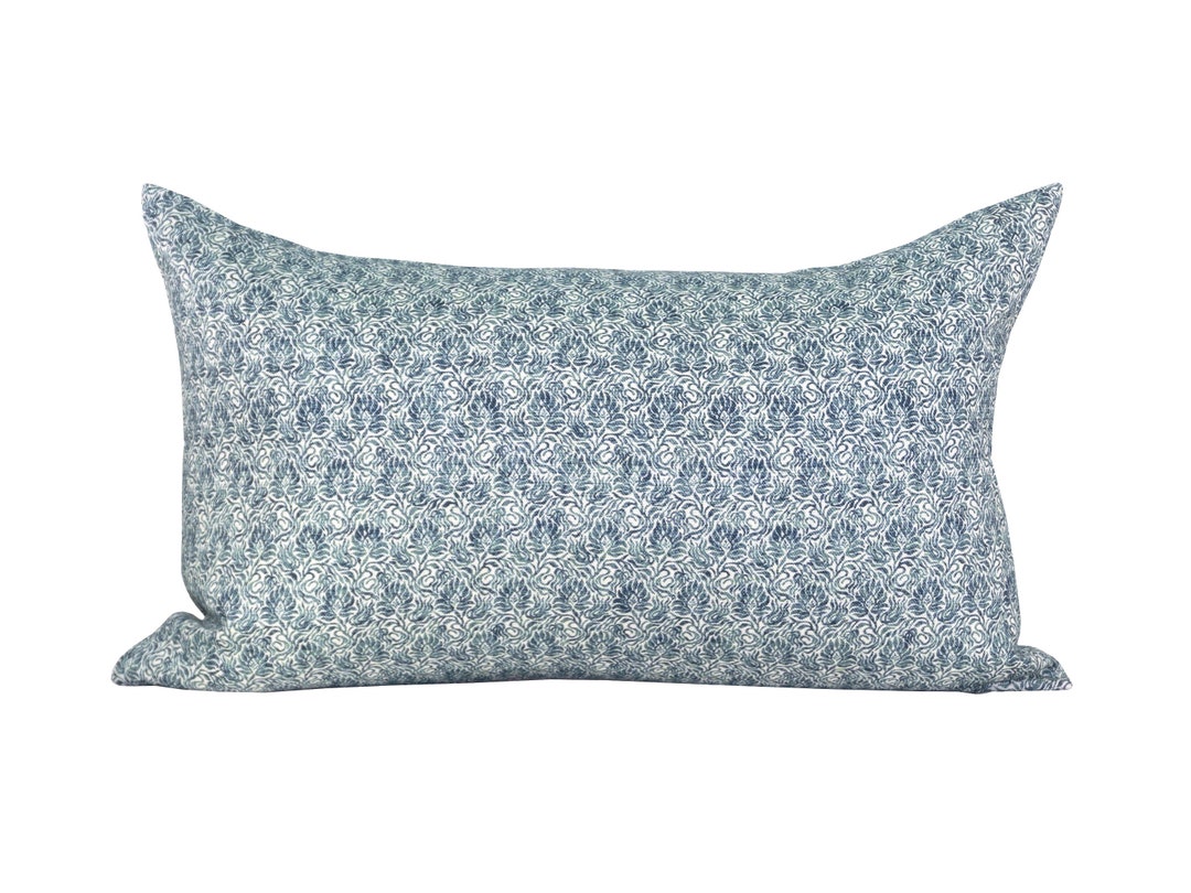 READY TO SHIP, Pillow Cover, Madrid Indigo, Lumbar, Batik, Spark Modern Pillow Etsy