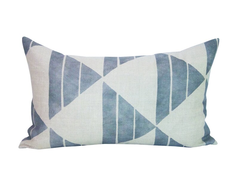 READY TO SHIP, Pillow cover, Uyo Ice Blue, geometric, Spark Modern pillow image 2