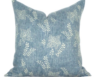 READY TO SHIP, Pillow cover, Aida Aurora, blue floral, Spark Modern pillow