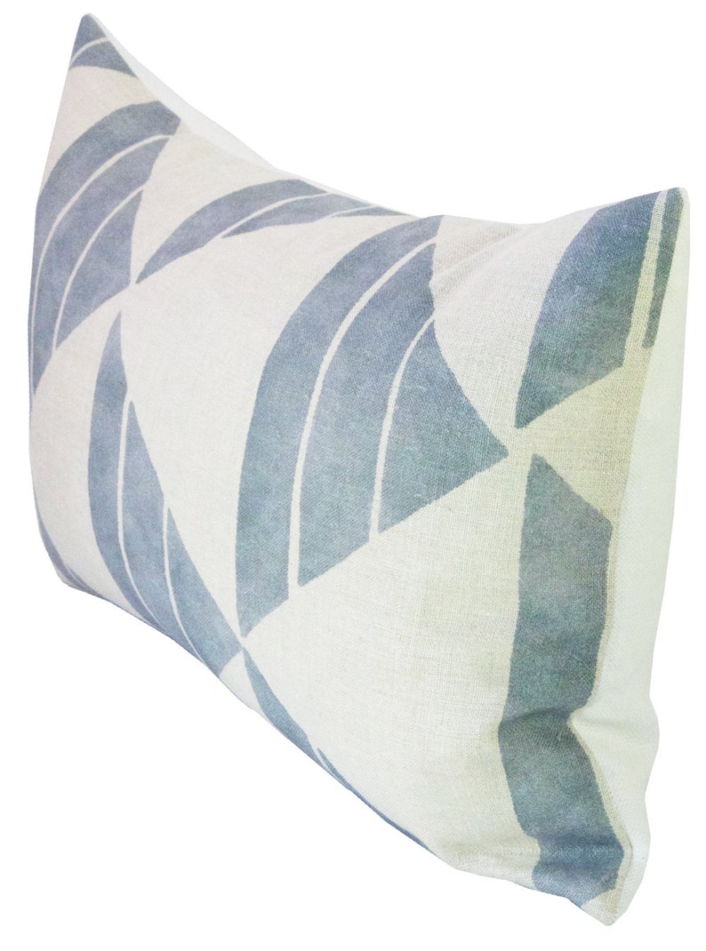 READY TO SHIP, Pillow cover, Uyo Ice Blue, geometric, Spark Modern pillow image 4