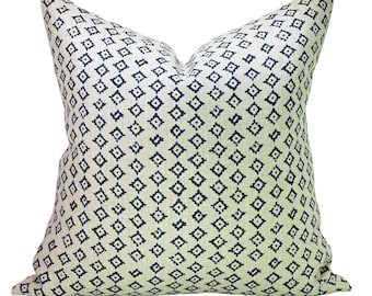 Pillow cover, Kumbh Indigo/Natural, blue geometric, Spark Modern pillows