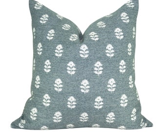 Outdoor pillow cover, Milano Jade, floral, Spark Modern pillow