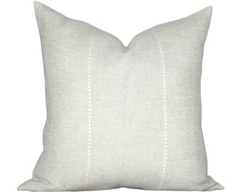 Pillow cover, Carmel Salt, woven stripe, Spark Modern pillow