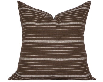 Pillow cover, Cusco Stripe Chocolate, stripe, Spark Modern pillow