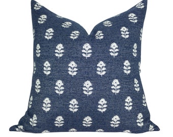 Outdoor pillow cover, Milano Blue, floral, Spark Modern pillow