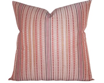 Pillow cover, Zurich Ruby, woven stripe, Spark Modern pillow