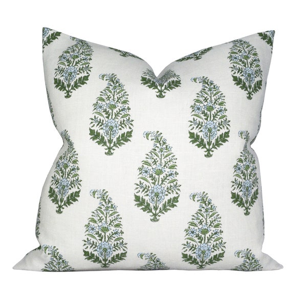 Mughal Flower Pillow Etsy