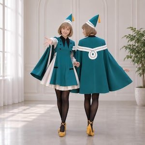 Häxhatt Atelier Coco Cosplay-kostym, Atelier of Witch Hat Fantasy Magikerkappa, Anime Convention Halloween Cosplay