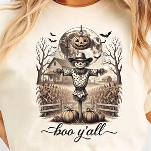 Vintage Halloween PNG , Retro Spooky Farmhouse Designs, Ghost & Pumpkin Sublimation, Halloween Shirt PNG, Spooky Season Digital Download