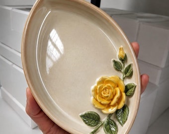 Glazed Footed Plate Plaster Mold, Ceramic Casting Craft Kit