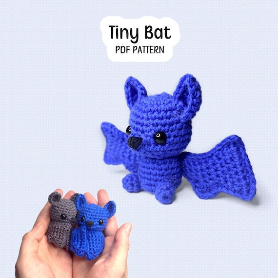 Tiny Crochet Bat Pattern | Halloween Amigurumi PDF | Poseable Wings