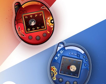 Resident Evil Shaker - Schlüsselanhänger -Leon Kennedy - Ada Wong - Acrylic - Tamagotchi