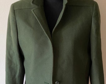 Ladies pure wool blazer dark green unused  vintage uk12 usa 8