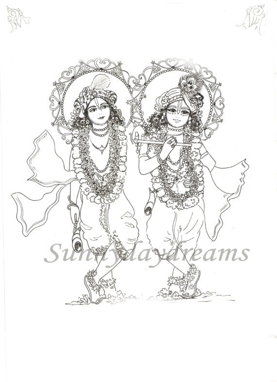 Jai Shri Krishna Drawing of Lord Krishna Bless all with good health  Greeting Card for Sale by vivekananda345  Redbubble